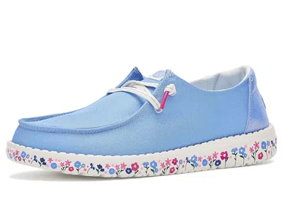 Hey Dude Wendy Print Girl's Shoes Hydrangea Blue/multi : 7 Big Kid M