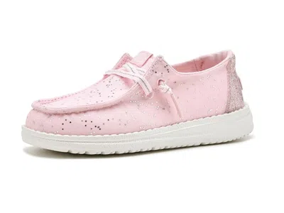 Hey Dude Kids' Wendy Print Girl's Shoes Sparkle Pink : 5 Toddler M, Polyester