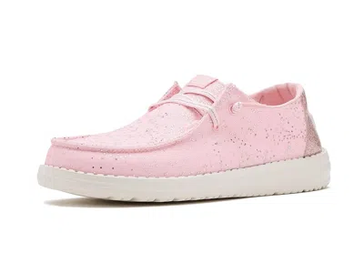 Hey Dude Wendy Print Girl's Shoes Sparkle Pink : 6 Big Kid M, Synthetic