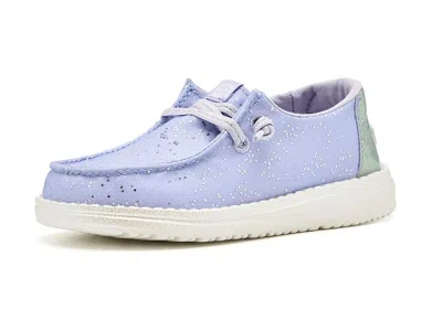 Hey Dude Wendy Print Girl's Shoes Sparkle Purple : 4 Toddler M, Polyester
