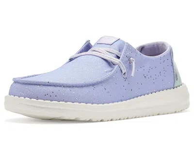 Hey Dude Wendy Print Girl's Shoes Sparkle Purple : 6 Big Kid M, Synthetic
