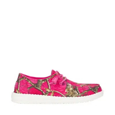 Hey Dude Wendy Realtree Edge 43055-6sx Women Pink Moc Toe Casual Shoes Shop450