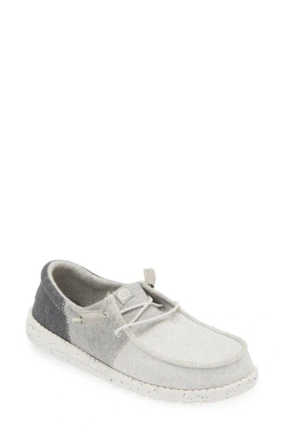 Hey Dude Wendy Slip-on Boat Shoe In Tri Varsity Grey