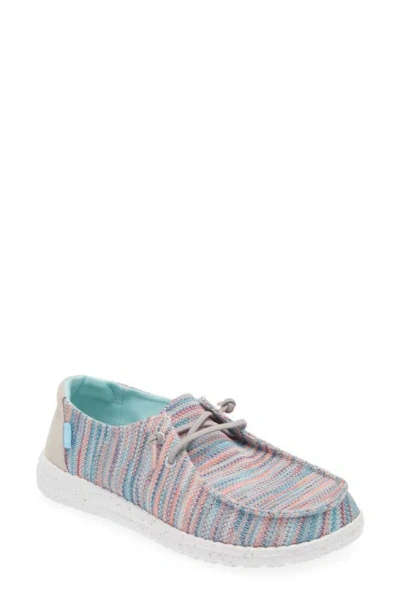 Hey Dude Wendy Sox Slip-on Boat Shoe In Sunset Pink