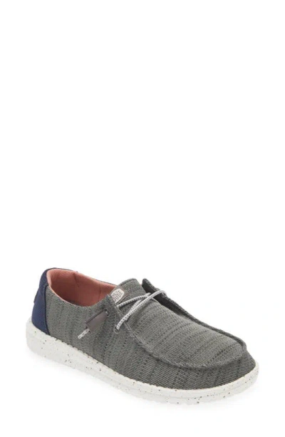 Hey Dude Wendy Sport Mesh Boat Shoe In Gray