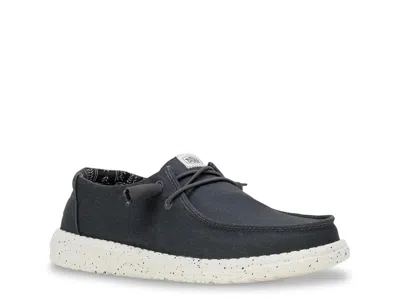 Hey Dude Wendy Stretch Canvas Slipon In Black