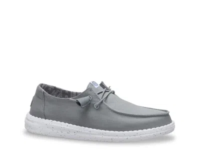 Hey Dude Wendy Stretch Canvas Slipon In Gray