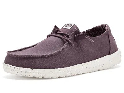 Hey Dude Wendy Stretch Canvas Women's Shoes Huckleberry: 10 M In Purple