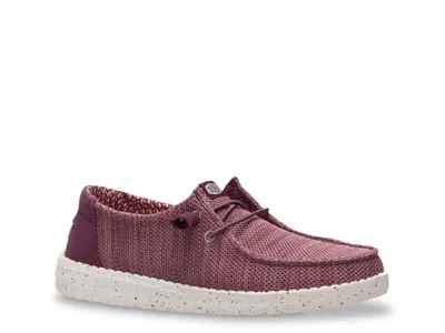 Hey Dude Wendy Stretch Sox Slipon In Burgundy