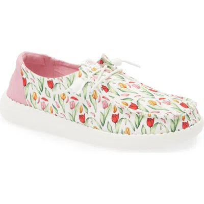 Hey Dude Wendy Tulip Sneaker In Tulip/pink
