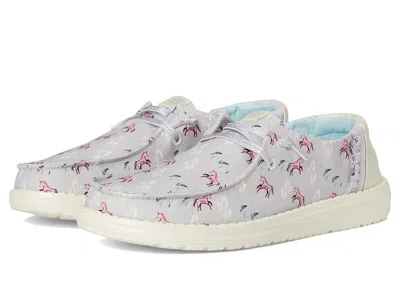 Hey Dude Wendy Unicorn Sparkle (little Kid/big Kid) Girls Shoes Lilac : 7 Big Kid M, Canvas In Purple