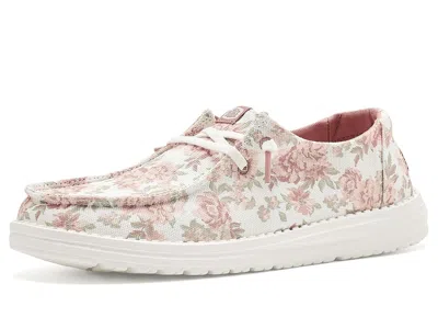 Hey Dude Wendy Washed Floral Women's Sandals Snow White/pink/multi: 10 M