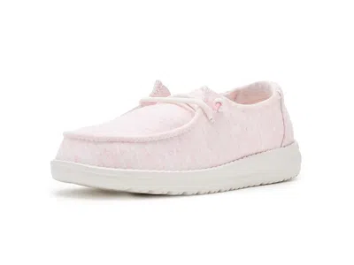Hey Dude Wendy Y Stretch Jersey Lilac Kid's Shoes Light Pink : 7 Big Kid M, Synthetic