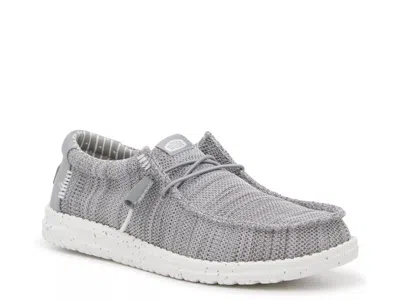 Hey Dude Wide Width Wally Slipon In Gray