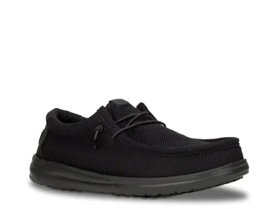 Hey Dude Wide Width Wally Work Ce Slipon In Black