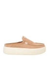 Hey Dude Woman Mules & Clogs Khaki Size 10 Leather In Beige