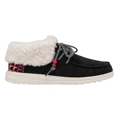 Hey Dude Women's Britt Booties In Corduroy Black