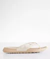 Hey Dude Christi Flip Classic Womens Toe Post Sandals Colour: Gold, Size: 8 In White