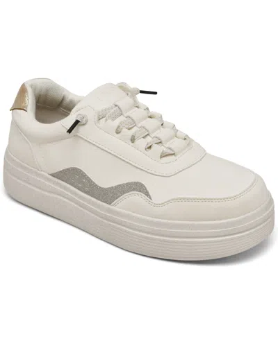 Hey Dude Women's Hudson Lift Metallic Casual Sneakers From Finish Line In White