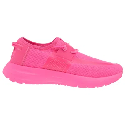 Hey Dude Women's Sirocco Neutrals Casual Sneakers In Electric Pink