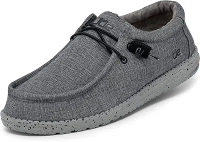 Hey Dude Women's Wally Canvas Stretch Shoes In Grey In Gray