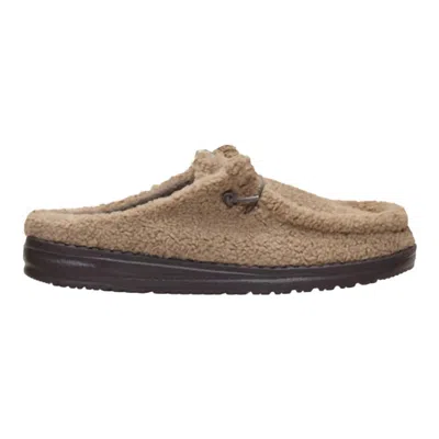 Hey Dude Women's Wally Slip Sherpa Mule In Timber Wolf In Multi