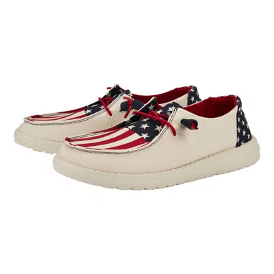 Hey Dude Women's Wendy Americana Shoes In Patriotic In Multi