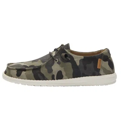 Hey Dude Women's Wendy Corduroy Shoes In Camo In Gray