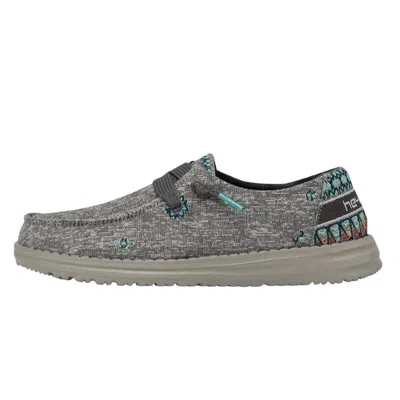 Hey Dude Women's Wendy Flora Sneaker In Tulip Grey In Multi
