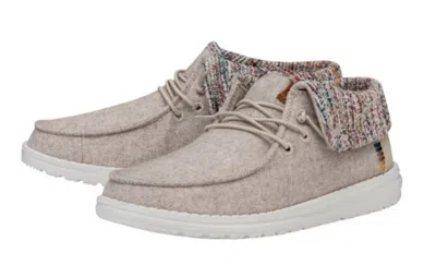 Hey Dude Women's Wendy Fold Baja Shoes In Cream Multi In Sand