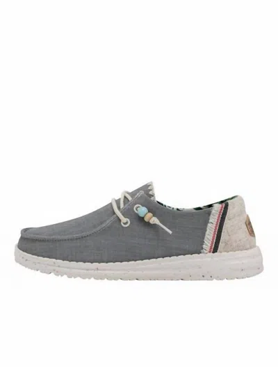 Hey Dude Women's Wendy Fringe Shoes In Indigo In Grey