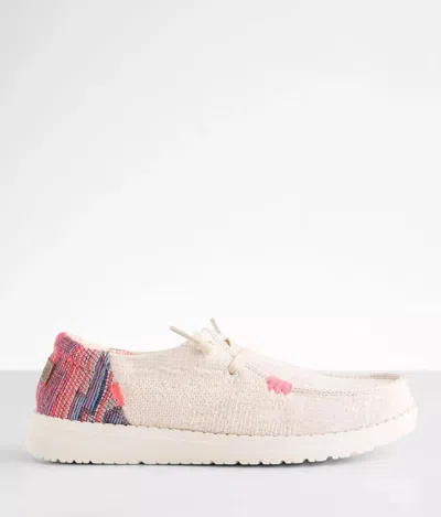 Hey Dude Women's Wendy Funk Boho Sneakers In Pink Beige In Multi