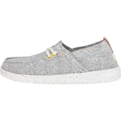 Hey Dude Women's Wendy Halo Knit Casual Shoes In Light Grey In Gray