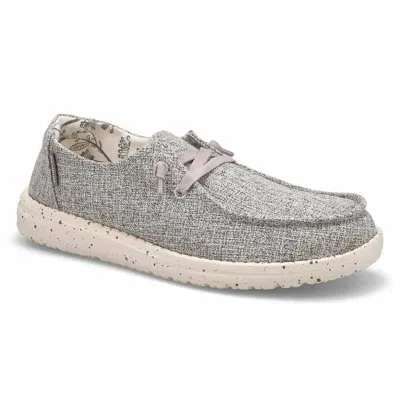 Hey Dude Women's Wendy Linen Slip On Shoes In Iron In Grey