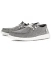 Hey Dude Women's Wendy Metallic Sparkle Casual Sneakers From Finish Line In Charcoal