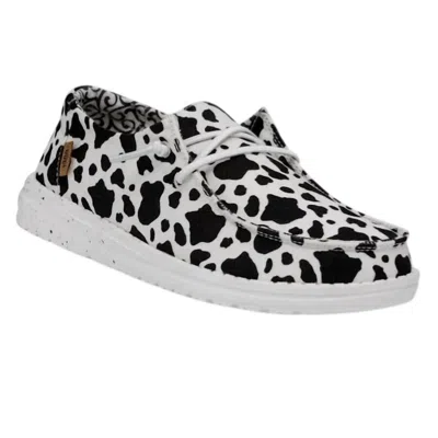 Hey Dude Women's Wendy Milky Way Whi Comfort Shoes In Animal Print