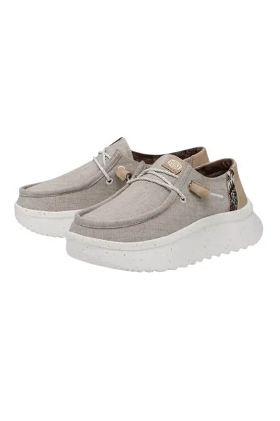 Hey Dude Women's Wendy Peak Shoes In Woven Natural