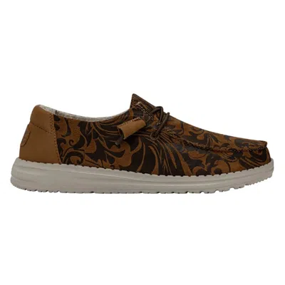 Hey Dude Women's Wendy Ranch Slip On Shoes In Saddle In Brown