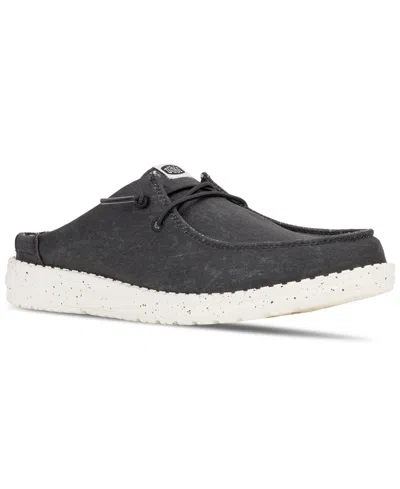 Hey Dude Women's Wendy Slip Classic Slip-on Casual Moccasin Sneakers In Black