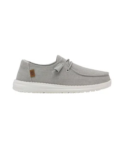 Hey Dude Women's Wendy Slip-on Shoe In Chambray Light Grey In Multi