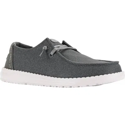 Hey Dude Women's Wendy Stardust Slip On Shoes In Charcoal In Pink