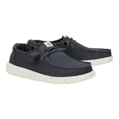 Hey Dude Women's Wendy Stretch Canvas Shoes In Black