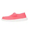 Hey Dude Women's Wendy Stretch Canvas Slip-on Shoes In Fiery Coral In Multi
