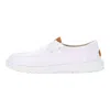 Hey Dude Women's Wendy Stretch Canvas Slip-on Shoes In White In White