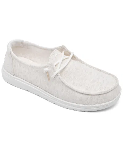 Hey Dude Women's Wendy Stretch Jersey Casual Moccasin From Finish Line In Brown