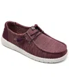 Hey Dude Women's Wendy Stretch Sox Casual Sneakers From Finish Line In Burgundy