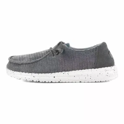 Hey Dude Women's Wendy Wave Corduroy Shoes In Charcoal In Gray