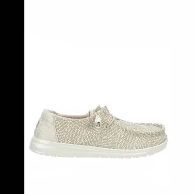 Hey Dude Women's Wendy Woven Shoes In Cream In Neutral