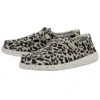 Hey Dude Women's Wendy Woven Slip On Shoes In Cheetah Grey In Multi