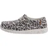 Hey Dude Women's Wendy Woven Slip On Shoes In Cheetah Grey In Multi